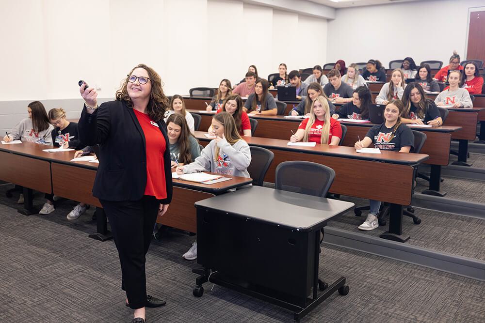 Students learning in class