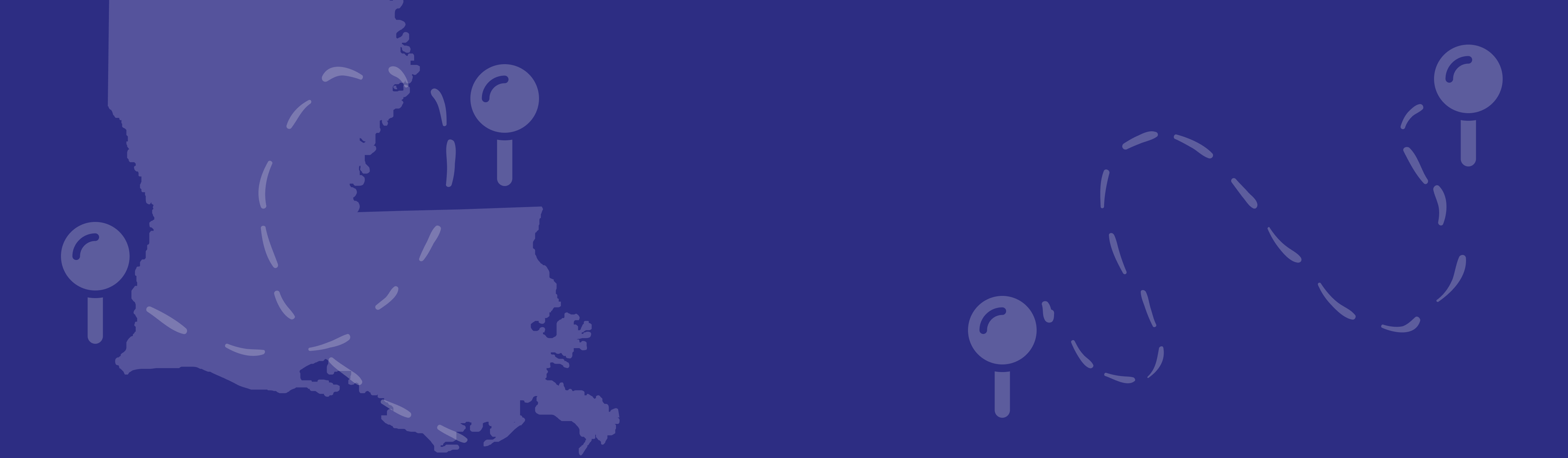 Louisiana graphic with the UL System blue overlay