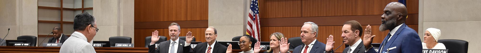 UL System Board being sworn in at the January 16 2025 Meeting