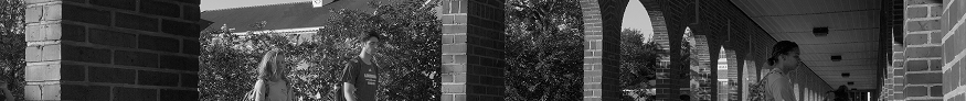 Students walking on campus