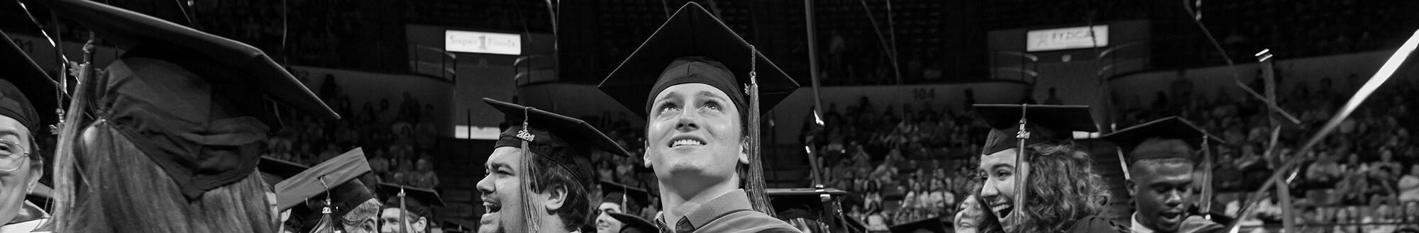 Students at the summer Commencement.