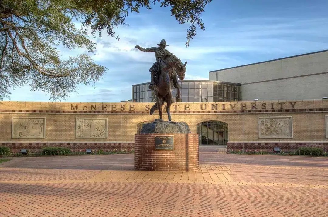 McNeese University campus statue