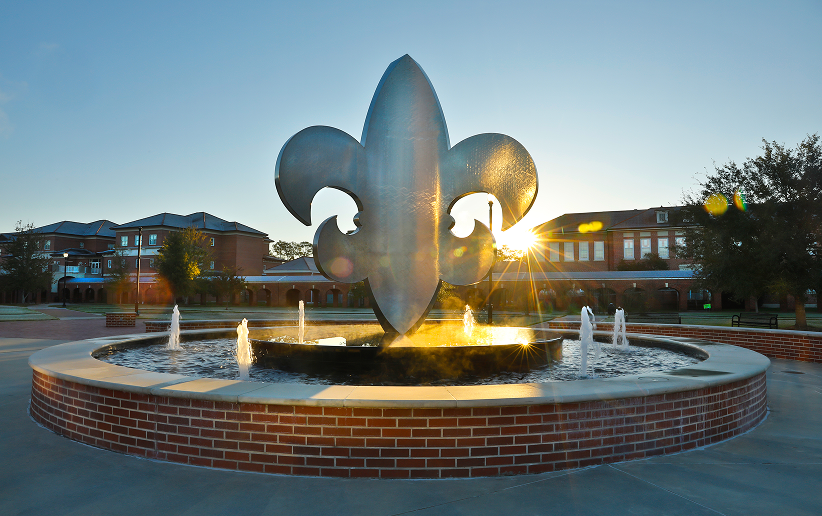 University of Louisiana at Lafayette campus statue